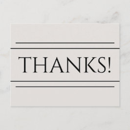 Klasse, elegant "DANKE!" Postkarte