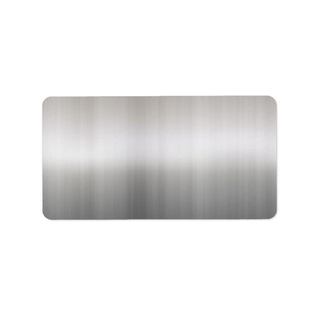 Klasse gebürstetes Aluminium Adressaufkleber (Vorne)