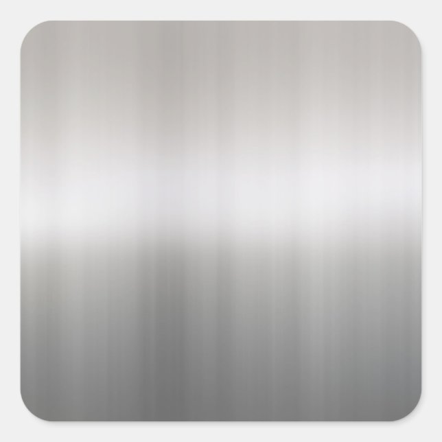 Klasse gebürstetes Aluminium Quadratischer Aufkleber (Vorderseite)