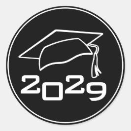 Klasse Graduation Cap Jahr Runder Aufkleber