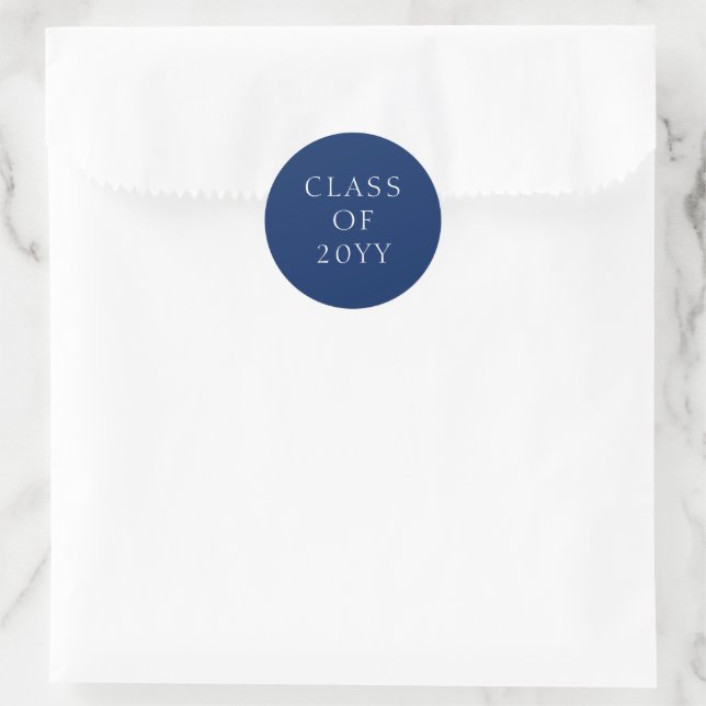Klasse Ihres benutzerdefinierten Blue Round-Aufkle Runder Aufkleber (Tasche)
