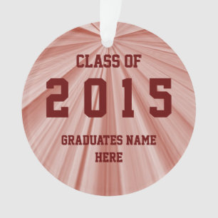 Klasse kastanienbrauner runder Verzierung 2015 Ornament