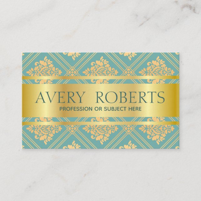 Klasse Moderner Blumenluxus Sparkle Zyklogold Visitenkarte (Vorderseite)