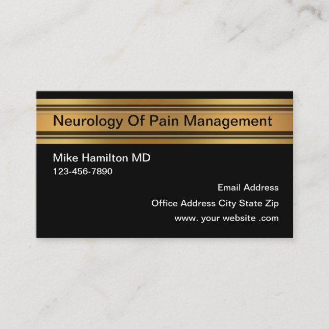 Klasse Neurologie der Schmerzmanagement-Visitenkar Visitenkarte (Vorderseite)