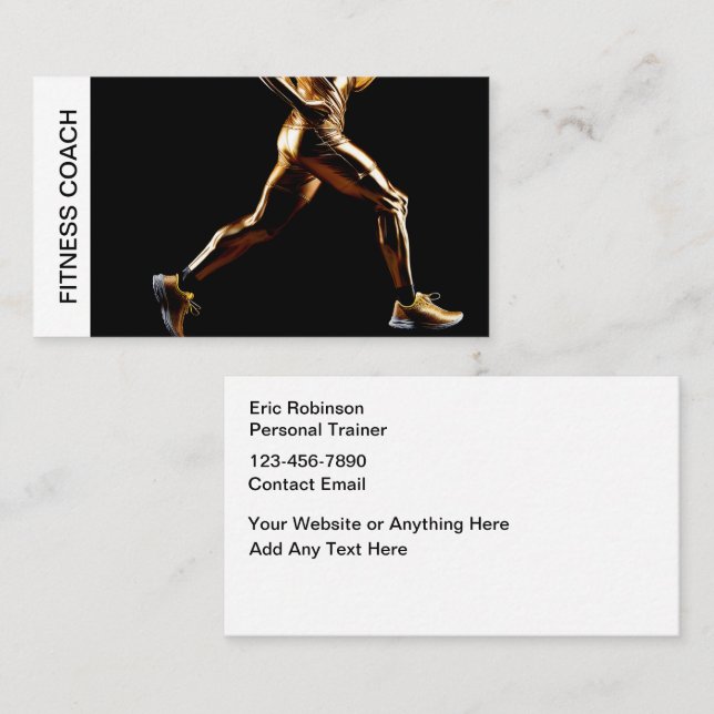 Klasse Personal Fitness Coach Thema Visitenkarte (Vorne/Hinten)