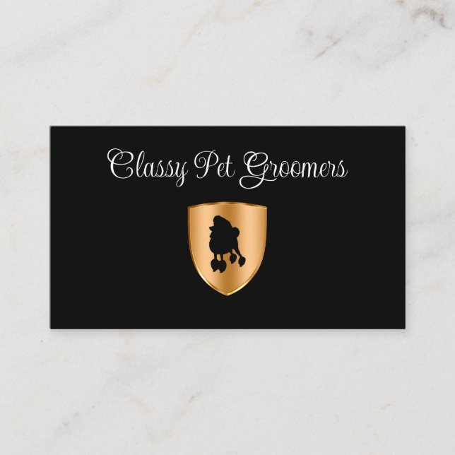 Klasse Pet Groomer Business Cards Visitenkarte (Vorderseite)