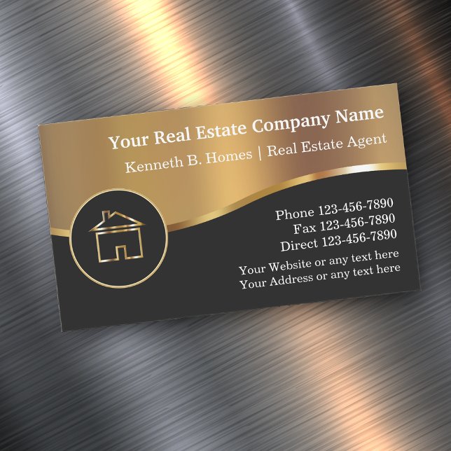 Klasse Real Anwesen Magnetische Visitenkarte (Classy real estate business cards by CustomBusinessTemplates)
