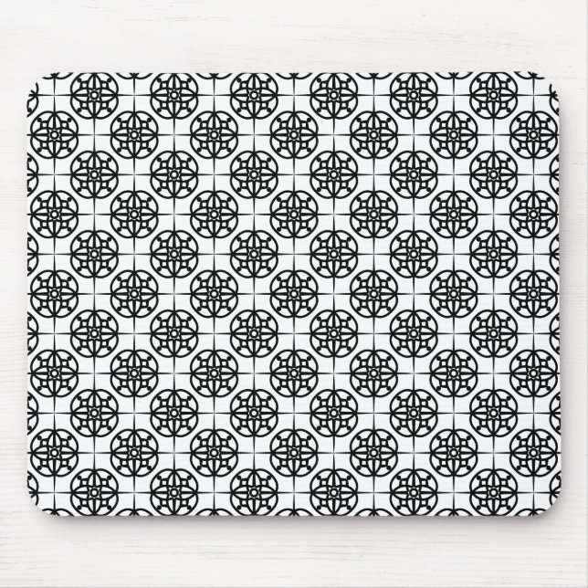 Klasse Retro visuelles geometrisches Muster Mousepad (Vorne)