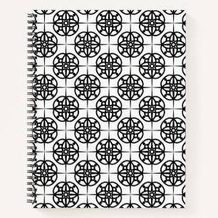 Klasse Retro visuelles geometrisches Muster Notizbuch
