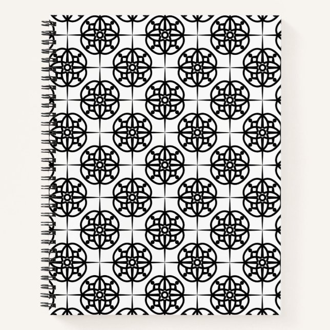 Klasse Retro visuelles geometrisches Muster Notizbuch (Vorderseite)