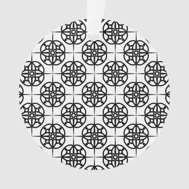Klasse Retro visuelles geometrisches Muster Ornament (Vorderseite)