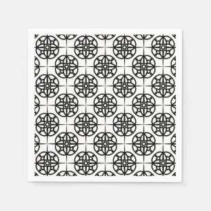 Klasse Retro visuelles geometrisches Muster Serviette