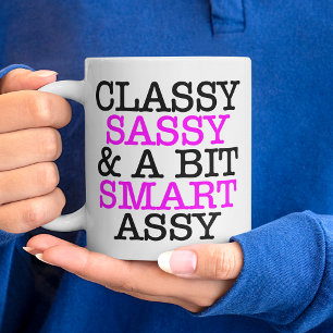 Klasse, Sassy und ein bisschen schlaue Assi-Jumbo- Jumbo-Tasse
