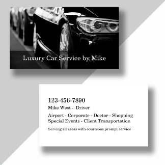 Klasse Taxi Service Luxus Transport Visitenkarte