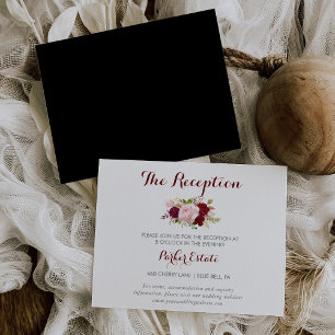 Klasse Tropical Black Wedding Reception Card Einladung