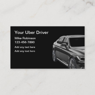 Klasse Uber Fahrerfahrkarten für Hagelfahrten Visitenkarte