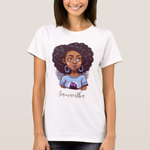 Klasse und Elegant Afro Frau T-Shirt