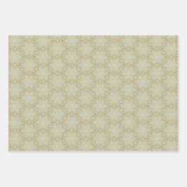 Klasse und Fett Geometrisch Gold Geschenkpapier Set