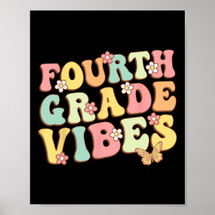 Klasse Vibes Hallo Team 4. Klasse Lehrer Kinder Re Poster