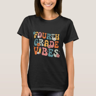 Klasse Vibes zurück zur Schule Retro 4. Klasse Leh T-Shirt