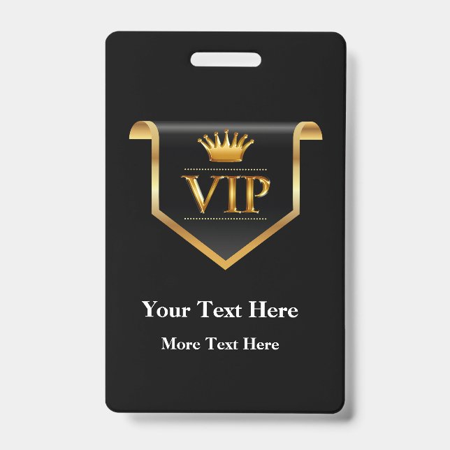 Klasse VIP Abzeichen Editable Budget Design Ausweis (Vorderseite)