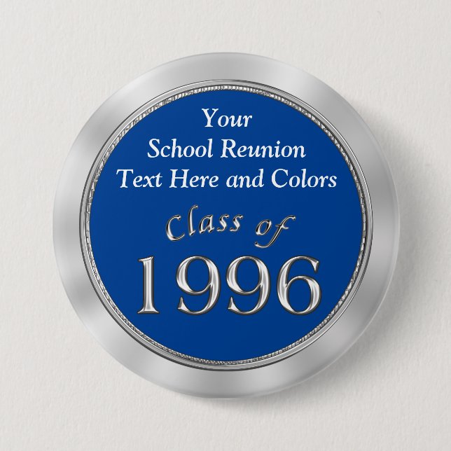 Klasse von 1996 PERSONIFIZIEREN Ihren Schulnamen, Button (Vorderseite)