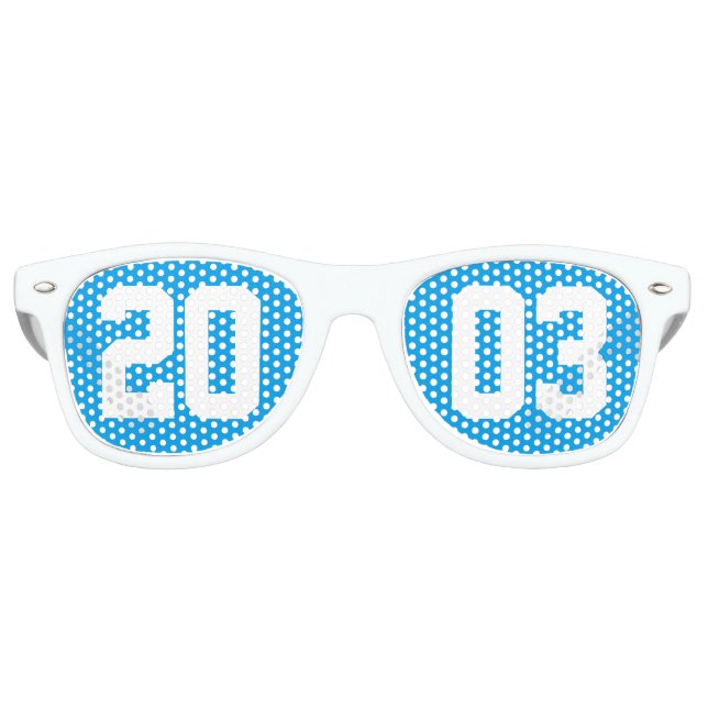Klasse von 2003 20. High School Wiedersehen Blue W Partybrille (Vorderseite)