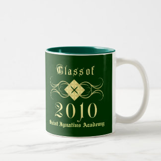 Klasse von 2010 - elegante zweifarbige tasse