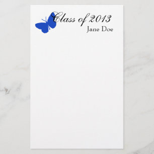 Klasse von 2013 - blauer Schmetterling Briefpapier