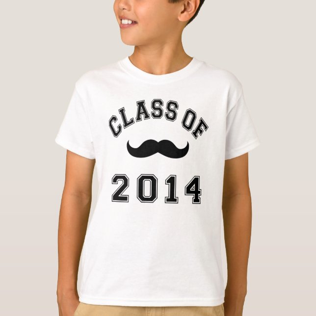 Klasse von 2014 Mustache T-Shirt (Vorderseite)
