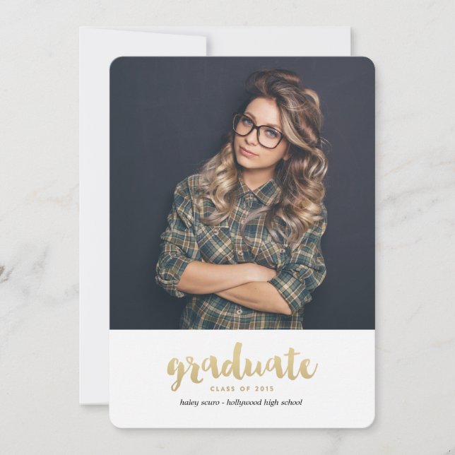 KLASSE VON 2015 ABSCHLUSS Abschluss Ankündigung (Vorderseite)