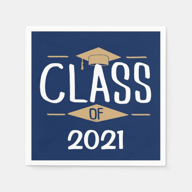 Klasse von 2021 Napkins Serviette (Vorderseite)
