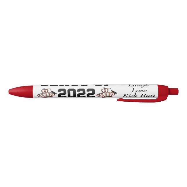 KLASSE VON 2022 - Live-Laugh-Liebe Kick Hintern!  Kugelschreiber (Unterseite)