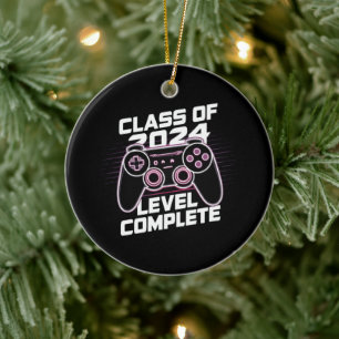 Klasse von 2024 Level Vollständiger Senior Abschlu Keramik Ornament