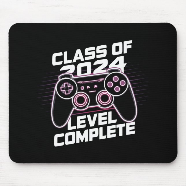 Klasse von 2024 Level Vollständiger Senior Abschlu Mousepad (Vorne)