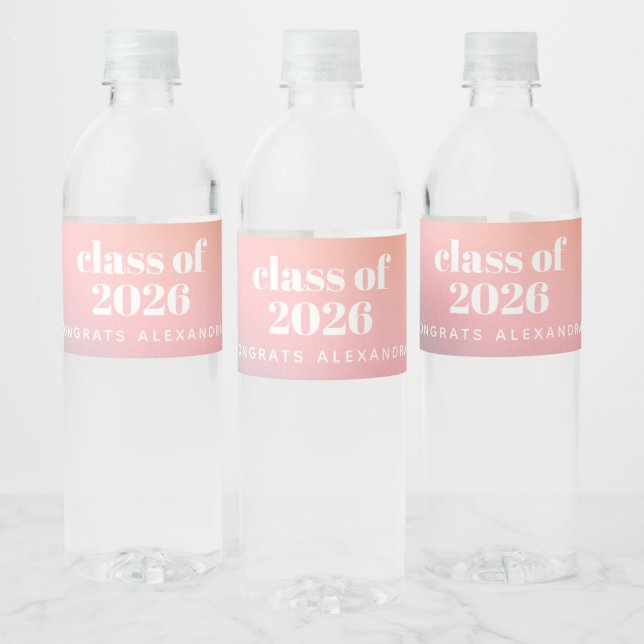 Klasse von 2024 Trendy farbenfrohe Farbverlauf Cus (Flaschen)
