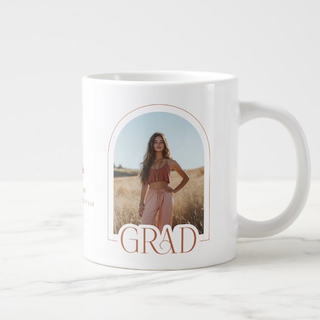 Klasse von 2025 Foto Grad Abschluss Keepake Gesche Jumbo-Tasse (Rechts)