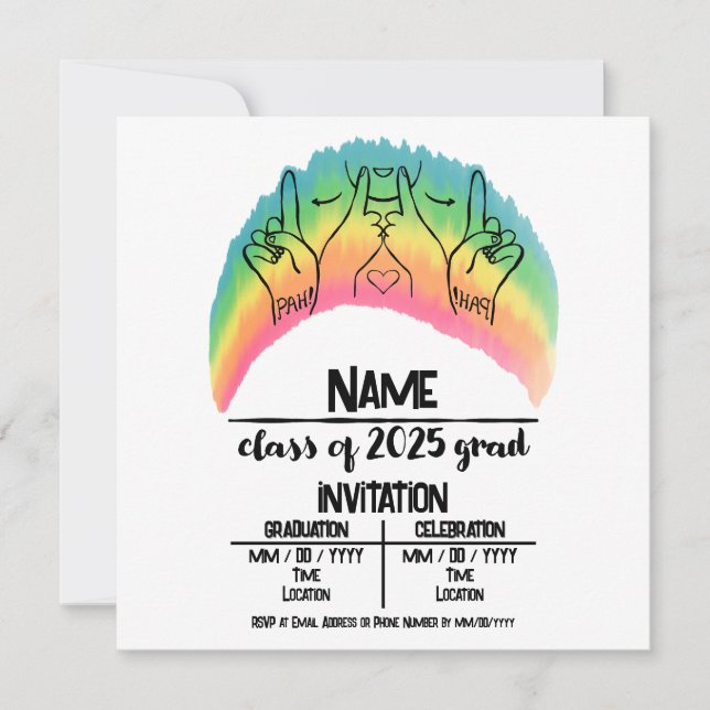 Klasse von 2025 Grad - PAH! Save The Date (Vorderseite)