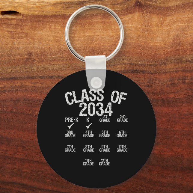 Klasse von 2034 mit Abschluss k Klassengeschenk wa Schlüsselanhänger (Vorderseite)