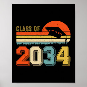 Klasse von 2034 Wachse Mit Mir Pre-K Absolvent Vin Poster