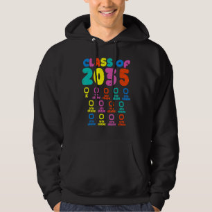 Klasse von 2035 wächst mit Me Checklist Abschluss  Hoodie