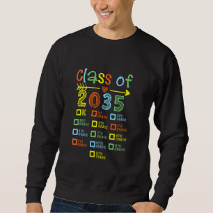 Klasse von 2035 wächst mit meinem Handprint auf de Sweatshirt