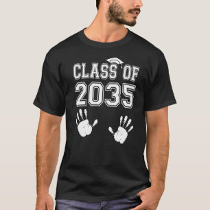 Klasse von 2035 wächst mit meinem Handprint Kinder T-Shirt