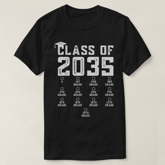Klasse von 2035 wächst mit meinem Shirt mit Platz  (Design vorne)