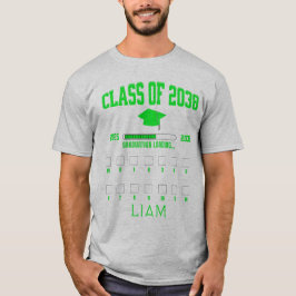 Klasse von 2038 PK-12 Erster Tag der Schule Green T-Shirt