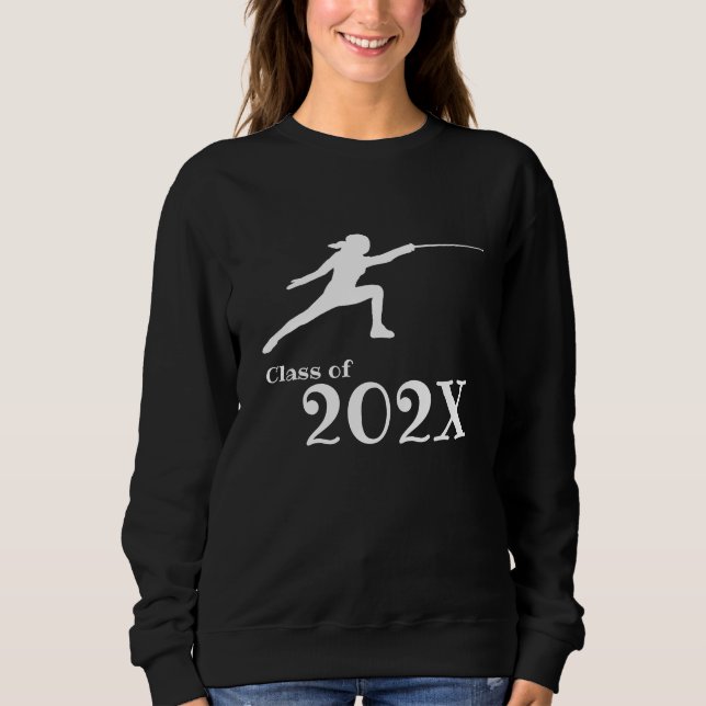 Klasse von 20?? Girl Fencing Team Sweatshirt (Vorderseite)