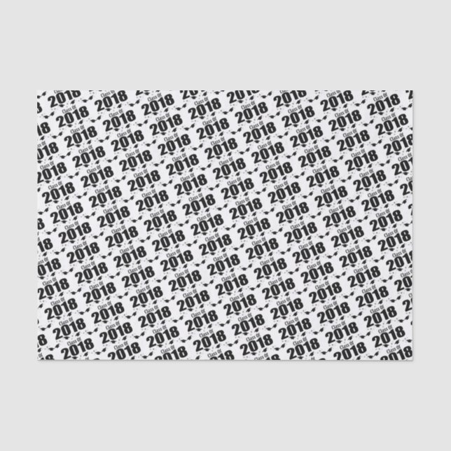 Klasse von Abschluss-Seidenpapier 2018 (schwarze Seidenpapier (Vorderseite)