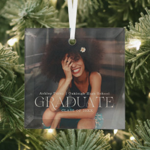 Klasse von Abschlussfoto Weihnachten Ornament Aus Glas