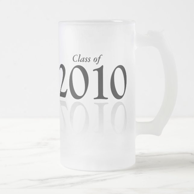 Klasse von Abschlussgeschenk-Bier Stein 2010 Mattglas Bierglas (Rechts)