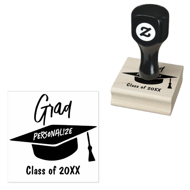 Klasse von (Jahr hinzufügen) Grad - Personalisiere Gummistempel (Stempel)